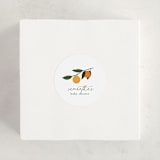 "Little Cutie" - Baby Shower Stickers in Clementine by Stacey Meacham - For Scale
