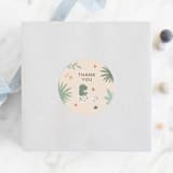 "Baby Dino" - Baby Shower Stickers in Tan by Britt - For Scale