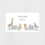 "Little Animal World" - Baby Shower Stickers in Air by Jennifer Holbrook - Close-Up