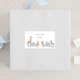 "Little Animal World" - Baby Shower Stickers in Air by Jennifer Holbrook - For Scale