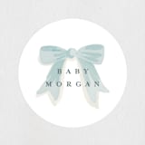 "Eyelet" - Baby Shower Stickers in Cloud by Laura Hankins - Close-Up