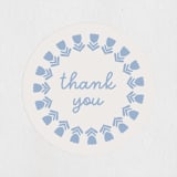 "Tulips" - Baby Shower Stickers in Sky by Kelly Watkins - Close-Up