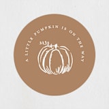 "autumn toile" - Baby Shower Stickers in Acorn by Rebecca Durflinger - Close-Up