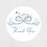 "Ribbon Garden" - Baby Shower Stickers in Blueberry by Elly - Close-Up