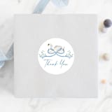 "Ribbon Garden" - Baby Shower Stickers in Blueberry by Elly - For Scale