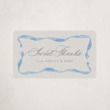 "Vintage Bow" - Baby Shower Stickers in Baby Blues by Lehan Veenker - Close-Up