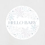 "Winter Baby Snowflakes" - Baby Shower Stickers in Bluebell by Alethea and Ruth - Close-Up