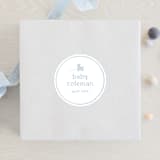 "Simply Classic" - Baby Shower Stickers in Sky by Melinda Denison - For Scale