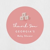 "Baby Blanket" - Baby Shower Stickers in Rosy Cheeks by Carolyn MacLaren - Close-Up