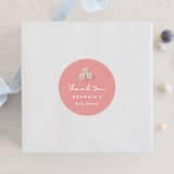 "Baby Blanket" - Baby Shower Stickers in Rosy Cheeks by Carolyn MacLaren - For Scale