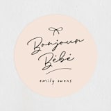 "Oh Bebe" - Baby Shower Stickers in Blush by Ashley Iwafuchi - Close-Up