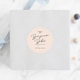 "Oh Bebe" - Baby Shower Stickers in Blush by Ashley Iwafuchi - For Scale