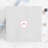 "Little Sibling" - Baby Shower Stickers in Cotton Candy by Lea Delaveris - For Scale