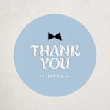 "Boy Mom" - Baby Shower Stickers in Sky by Angela Garrick - Close-Up