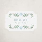"Winter Frame" - Baby Shower Stickers in Frosted by Laura Hankins - Front