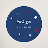 "Americana" - Baby Shower Stickers in Navy by Ilene Guy - Front