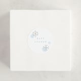 "Snowflakes" - Baby Shower Stickers in Glacier by Baumbirdy - For Scale