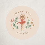 "Little Sugar Plum" - Baby Shower Stickers in Cream by Jennifer Wick - Front