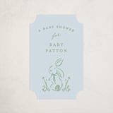 "Woodland Party" - Baby Shower Stickers in Bluebird by Julie Murray - Front