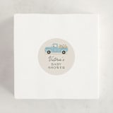 "Classic Truck" - Baby Shower Stickers in Lake by Karidy Walker - For Scale