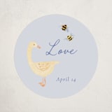 "Grown with love" - Baby Shower Stickers in Sky by frau brandt - Front