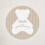 "Teddy Bear Stripes" - Baby Shower Stickers in Beary by Cindy Reynolds - Front