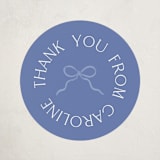 "Bitty Bouquet" - Baby Shower Stickers in Periwinkle by Paper Raven Co. - Close-Up