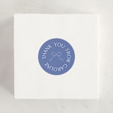 "Bitty Bouquet" - Baby Shower Stickers in Periwinkle by Paper Raven Co. - For Scale