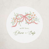 "Sweet Child" - Baby Shower Stickers in Blush by Paper Raven Co. - Close-Up