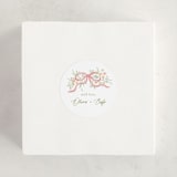 "Sweet Child" - Baby Shower Stickers in Blush by Paper Raven Co. - For Scale