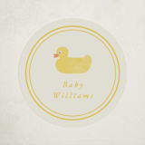 "Simple Duck" - Baby Shower Stickers in Banana by Brianne Larsen - Close-Up