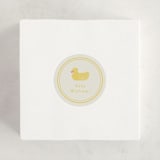 "Simple Duck" - Baby Shower Stickers in Banana by Brianne Larsen - For Scale