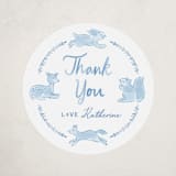 "Folk woodland" - Baby Shower Stickers in Sky by Creo Study - Close-Up