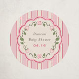 "Very Berry" - Baby Shower Stickers in Berry by letterfix - Close-Up