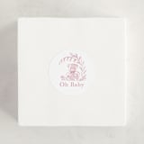 "Baby Toile" - Baby Shower Stickers in Blush by Teju Reval - For Scale