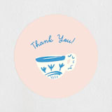 "China Tea Set" - Baby Shower Stickers in Blush by Ani Somi - Close-Up