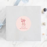 "atherina" - Baby Shower Stickers in Creme by chocomocacino - For Scale