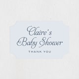 "Modernne" - Baby Shower Stickers in Powder by Carolyn MacLaren - Close-Up