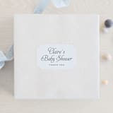 "Modernne" - Baby Shower Stickers in Powder by Carolyn MacLaren - For Scale