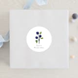 "Blue Bells" - Baby Shower Stickers in Cornflower by Mere Paper - For Scale