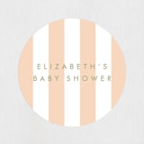 "Boardwalk" - Baby Shower Stickers in Peach by Baumbirdy - Close-Up
