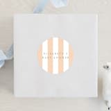 "Boardwalk" - Baby Shower Stickers in Peach by Baumbirdy - For Scale
