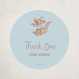 "Disney's Winter Pooh" - Baby Shower Stickers in Sky by Teju Reval - Front