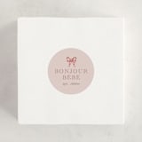 "Bonjour Bebe" - Baby Shower Stickers in Peony by Itsy Belle Studio - For Scale