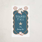 "Cowboy Baby" - Baby Shower Stickers in Denim by Paper Sun Studio - Close-Up
