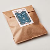 "Cowboy Baby" - Baby Shower Stickers in Denim by Paper Sun Studio - For Scale