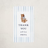 "Pinstripe" - Baby Shower Stickers in Cloud by Sarah Knight - Close-Up