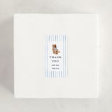 "Pinstripe" - Baby Shower Stickers in Cloud by Sarah Knight - For Scale