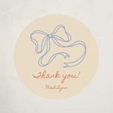 "Ribbon of Joy" - Baby Shower Stickers in Citrus Sky by Zove Ahhh - Close-Up