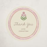 "Botanical maximalism" - Baby Shower Stickers in Poppy by Creo Study - Close-Up
